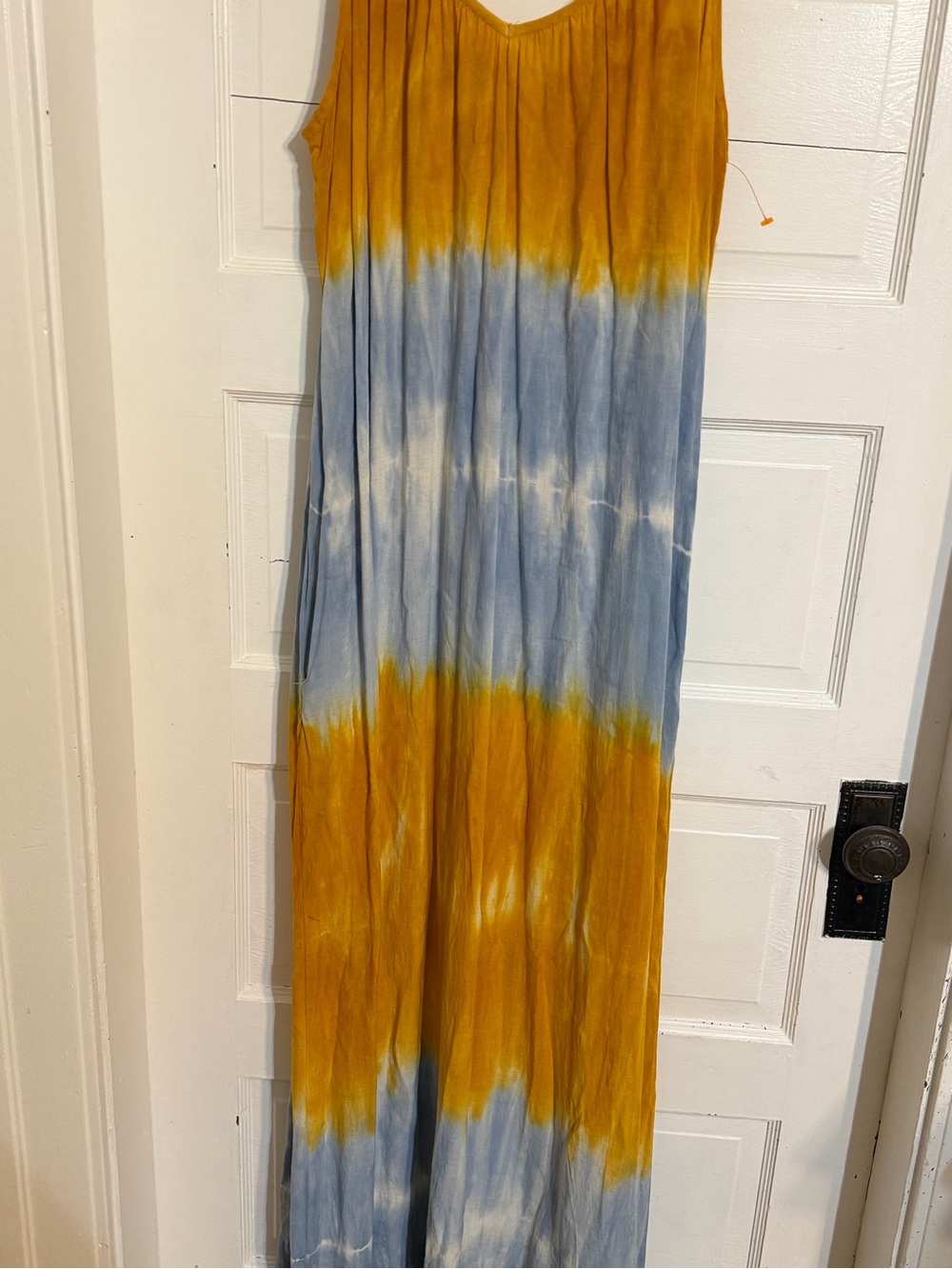 Knox Rose Yellow and Blue Tie-Dye Maxi Dress - Picture 4 of 7